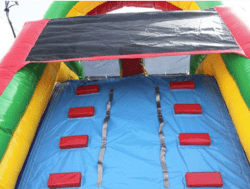 15ftH obstacle course green rental grand rapids mi 1767461265 25'L - 12'H Obstacle Course Dual Lane Slide (Green) End Piece