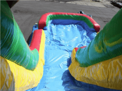 15ftH obstacle course green rental grand rapids michigan 176746126 1 25'L - 12'H Obstacle Course Dual Lane Slide (Green) End Piece