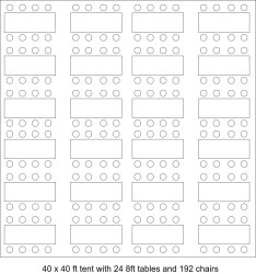 40 x 40ft High Peak Frame Tent Rental in Grand Rapids