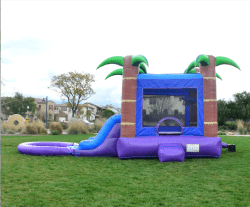 Enchanted Forest Bounce House and Dual Slide Combo with Pool Hero 1 5 Jungle Double Slide Bounce House with Pool