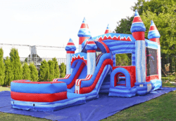 Flash Bounce House with Water Slide with Basketball Hoop rental gr 1 Flash Bounce House with Water Slide Basketball Hoop