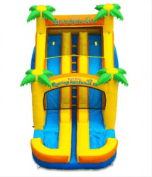 Roaring Rainforest inflatable slide rental 18 Slide 1767458515 18 foot Double Slide Palm Trees