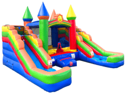 castle bounce house with 2 water slides rental grand rapids michig 1 Castle Bounce House with 2 Water Slides