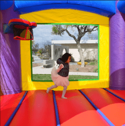inside bounce house 1767468552 Castle Double Slide Bounce House with Pool Hoop