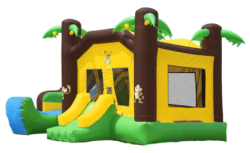 jungle bounce house rental grand rapids with slide 1767378279 Jungle Bounce House with Slide & Basketball Hoop
