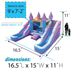 princess castle bounce house with 2 water slides rental grand rapi 3 Princess Castle Bounce House with 2 Water Slides