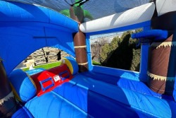 shark palm tree bounce house with water slide rental in grand rap 1 Shark Palm Tree Bounce House with Water Slide Basketball Hoop