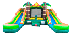 Jungle Bounce House with 2 Water Slides