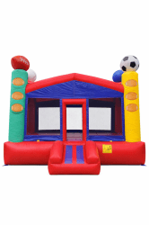 Large Sports Bounce House With Basketball Hoop